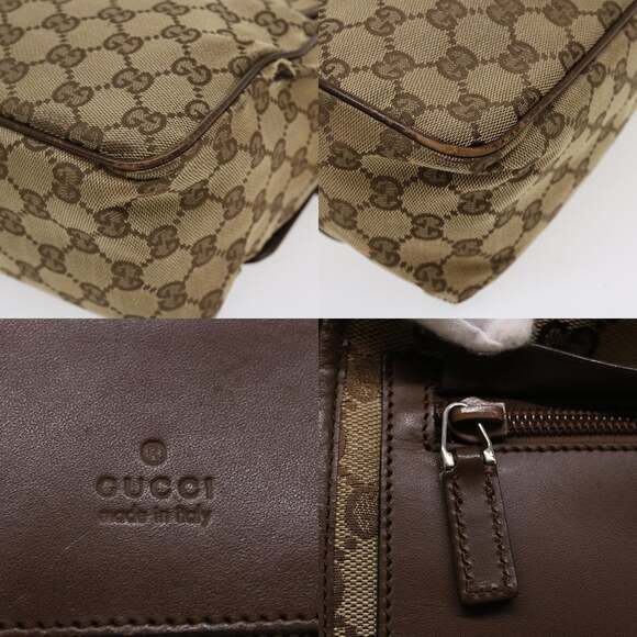 GUCCI GG Canvas Shoulder Bag Beige - Picture 11 of 13